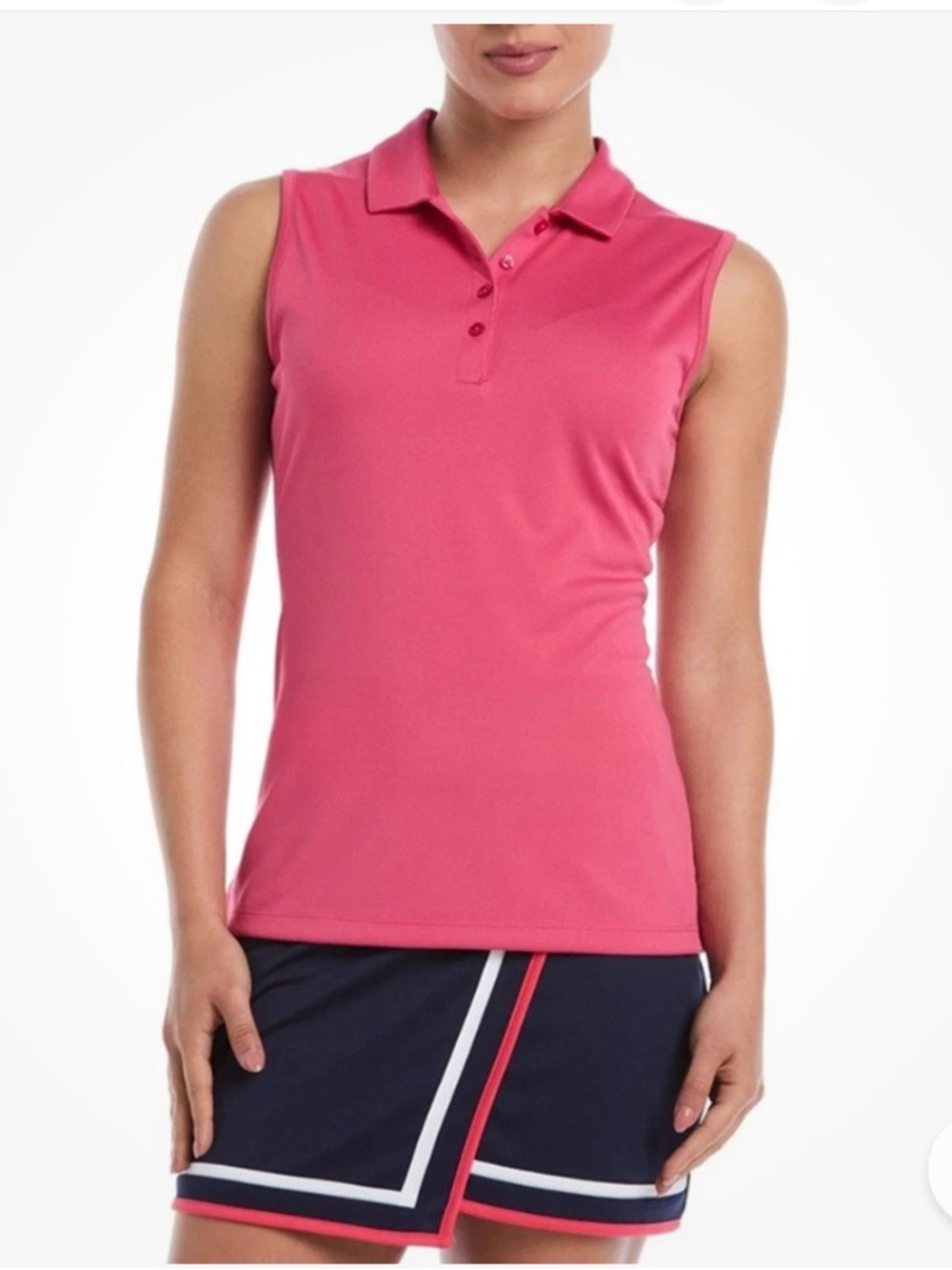 Callaway  Sleeveless Pink Polo Top